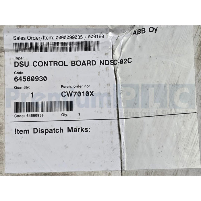 ABB NDSC-02 REV:A DSU CONTROL BOARD NDSC-02C 6129863-1C 220090 64560930 NSNP