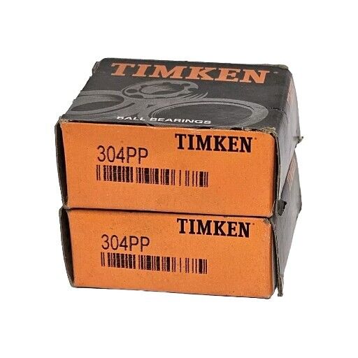 LOT OF 2 NIB TIMKEN 304PP RADIAL/DEEP GROOVE BALL BEARINGS