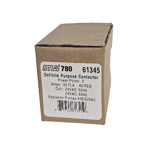 NIB MARS 780 DEFINITE PURPOSE CONTACTOR 61345 2-POLE