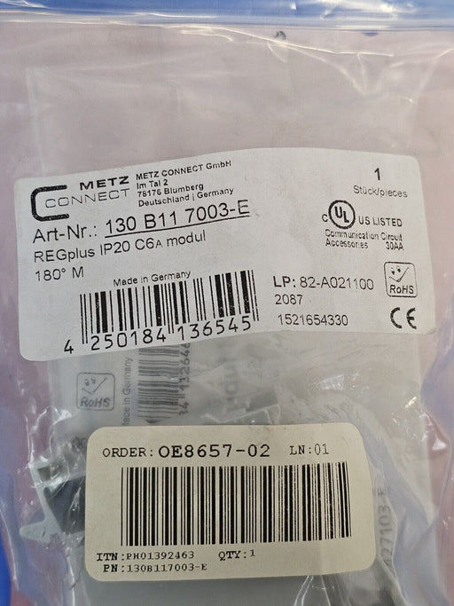 NEW METZ 130B117003-E REGPLUS IP20 C6AMODUL 180 M
