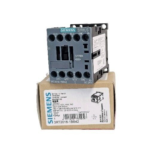 NIB SIEMENS 3RT2016-1BB42 CONTACTOR 3RT20161BB42 9AMP 24V