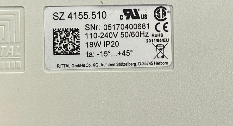 RITTAL SZ 4155.510 / SZ4155510 / 4155510 UNIVERSAL LIGHT 110-240V 50/60Hz NSMP