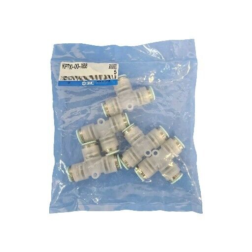 BAG OF 5 NEW SMC KPT10-00-X68 CLEAN ONE-TOUCH FITTINGS KPT1000X68