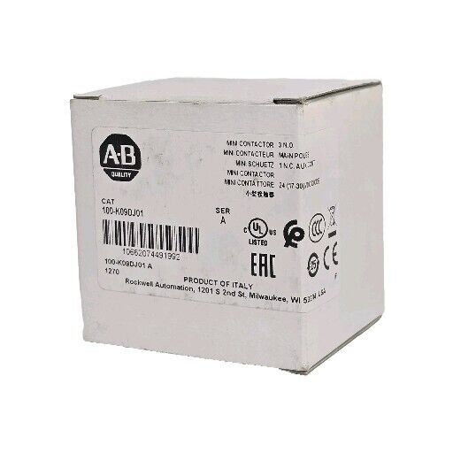 NIB ALLEN BRADLEY 100-K09DJ01 MINI CONTACTOR 100K09DJ01 SER. A