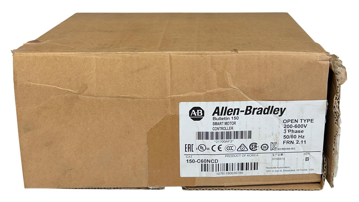 ALLEN BRADLEY 150-C60NCD /B BULLETIN 150 SMART MOTOR CONTROLLER 200-600V NSMP