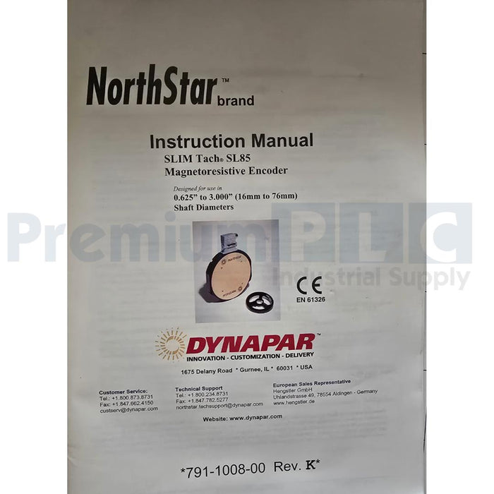 NORTHSTAR DYNAPAR S81024ZK11ELC SLIM Tach SL85 ENCODER P/N 760-605-02 NSMP
