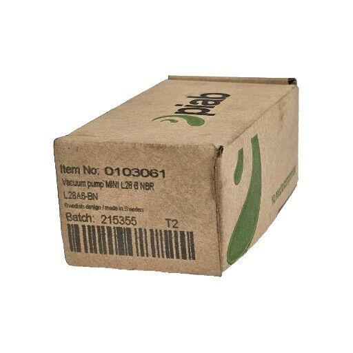 NIB PIAB L28A6-BN VACUUM PUMP MINI L28 B NBR, L28A6BN