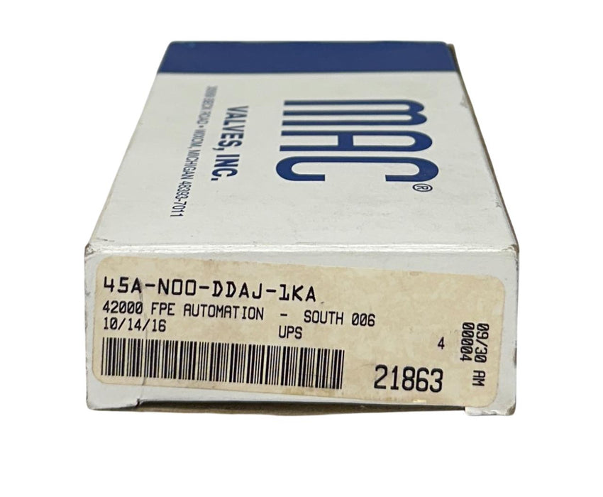 MAC VALVES 45A-N00-DDAJ-1KA / 45AN00DDAJ1KA SOLENOID VALVE 24VDC 5.4W NSMP