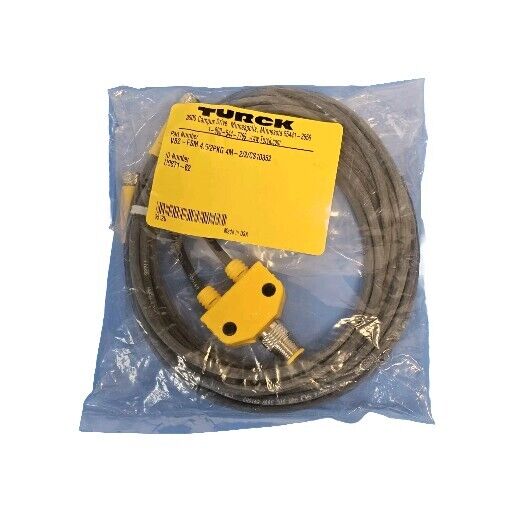 NEW TURCK VB2-FSM 4.5/2PKG 4M-2/2/CS10352 SPLITTER/TEE ID NUMBER: U0871-62