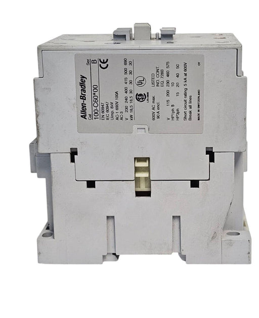 ALLEN BRADLEY 100-C60*00 CONTACTOR 110/120 VAC SER. B