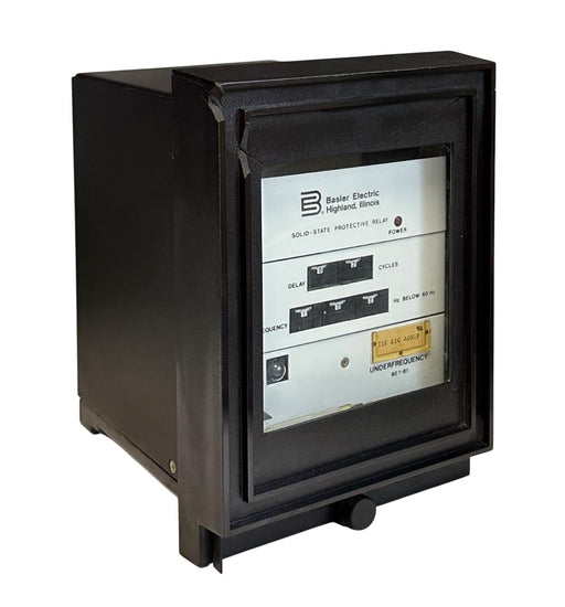 BASLER BE1-81 / BE1-81-T1E-E1C-A0N1F / 9106400 UNDERFREQUENCY SS RELAY DAMAGED