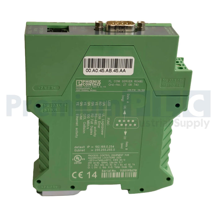 PHOENIX CONTACT 2708740 - FL COM SERVER RS485 INTERFACE CONVERTER w/CD-ROM NSMP