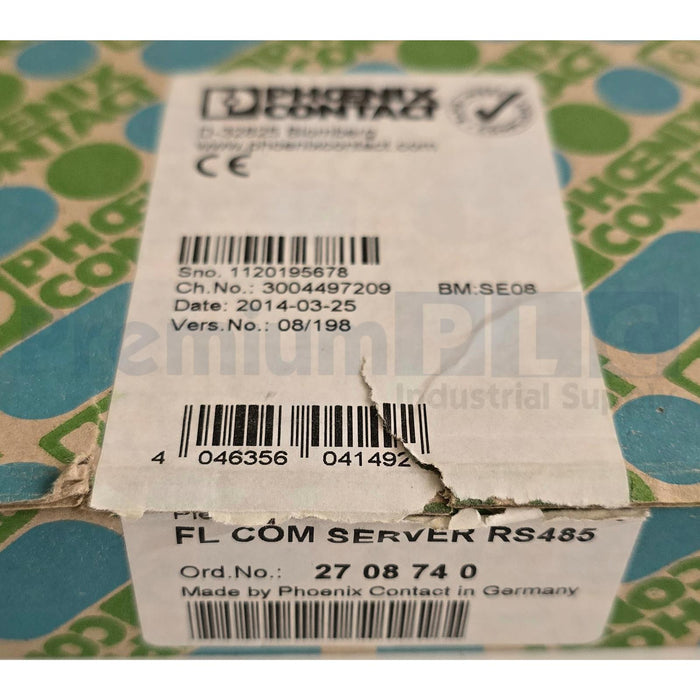 PHOENIX CONTACT 2708740 - FL COM SERVER RS485 INTERFACE CONVERTER w/CD-ROM NSMP