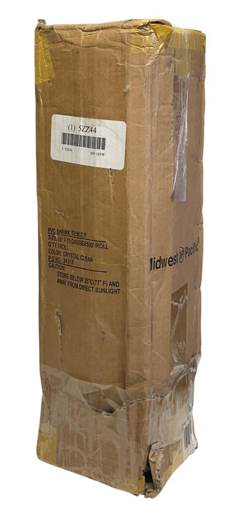 MIDWEST PACIFIC MP-185W / MP185W PVC SHRINK FILM 18''x75 GAUGE 500FT 5ZZ44 NSMP