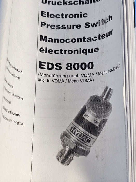 NIB HYDAC EDS 8446-2-0400-002 PRESSURE SWITCH MAT. NR. 921469