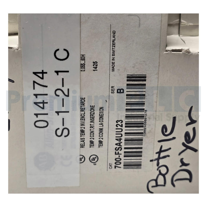 ALLEN BRADLEY 700-FSA4UU23 /B TIMING RELAY 24-48 VDC, 24-240 VAC @ 50/60HZ NSMP