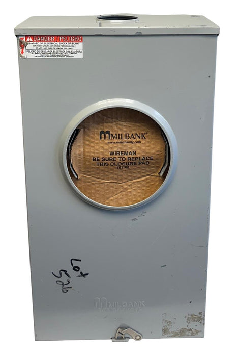 MILBANK U4497-XL / U4497 RINGLESS METER SOCKET 600V 20A 3PH 60Hz SWITCH NSNP