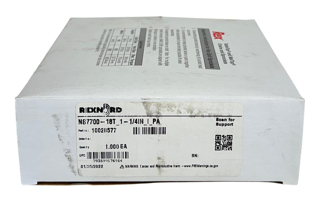 REXNORD NS7700-18T_1-1/4IN_I_PA / 10028577 / 614-60-12 REX SPROCKET NSMP