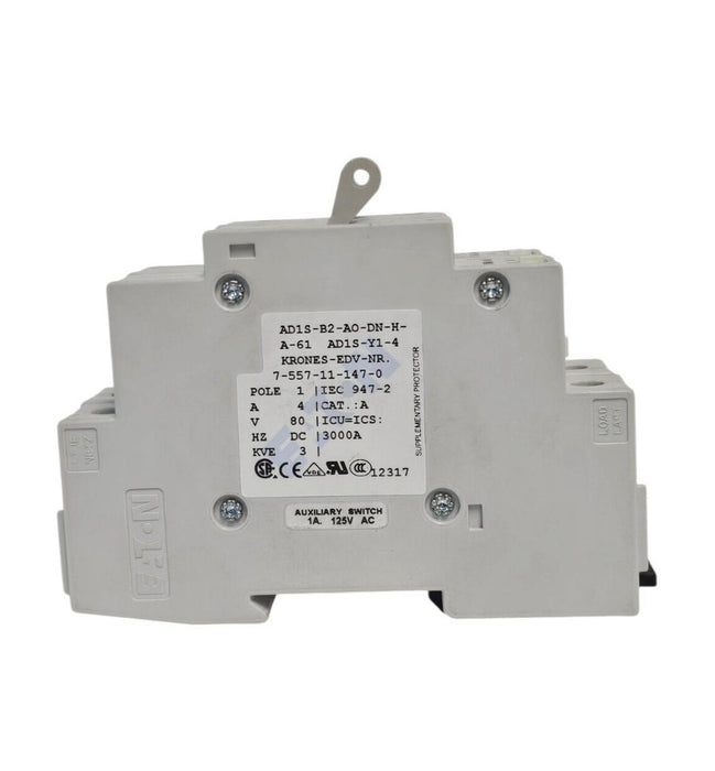 LOT OF 2 NEW HEINEMANN AD1S-B2-AO-DN-H-A-61 CIRCUIT BREAKERS AD1S-Y1-4 4AMP