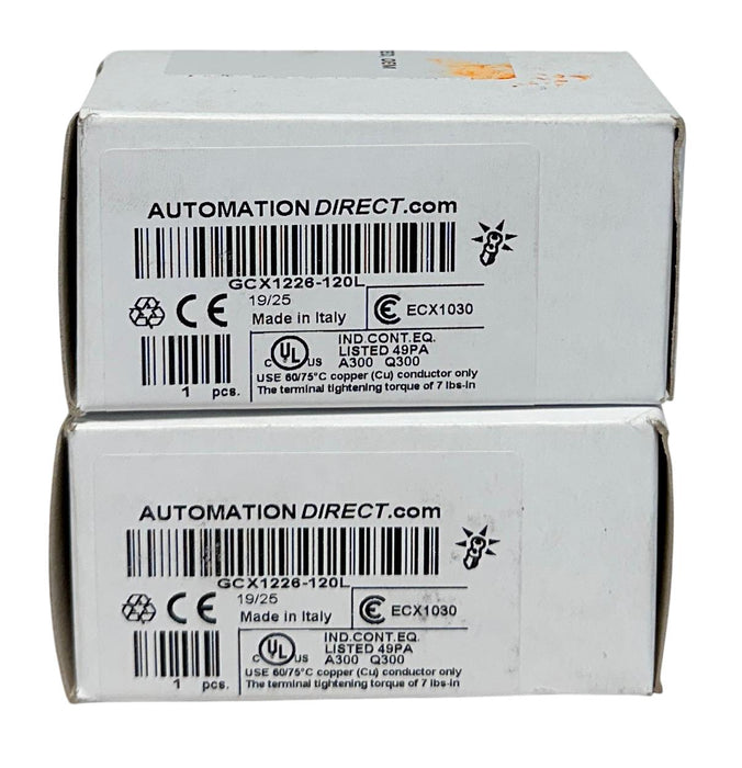 2 AUTOMATION DIRECT GCX1226-120L / GCX1226120L TWIST PUSH BUTTONS 22mm RED NSMP