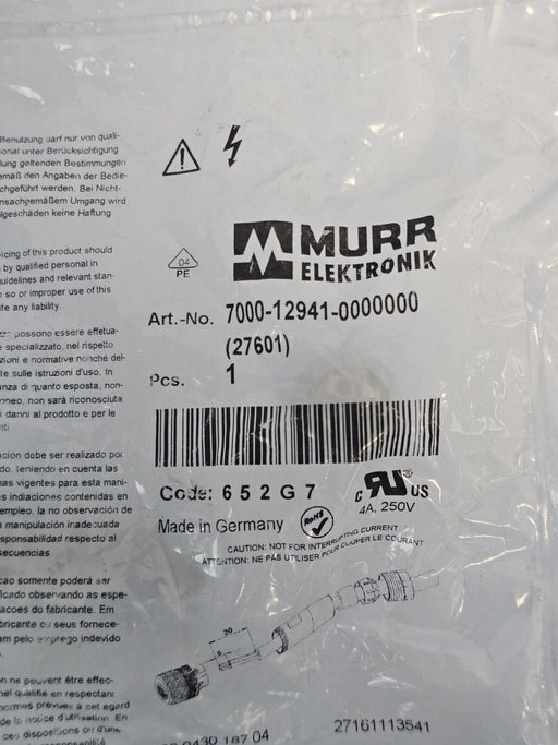 LOT OF 2 NEW MURR ELEKTRONIK 7000-12941-0000000 FIELD WIREABLE CONNECTORS