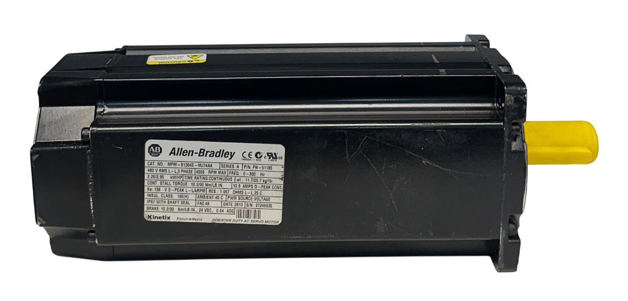 ALLEN BRADLEY MPM-B1304E-MJ74AA /A Kinetix SERVO MOTOR PN-51185 2.2kW/2.95HP REP