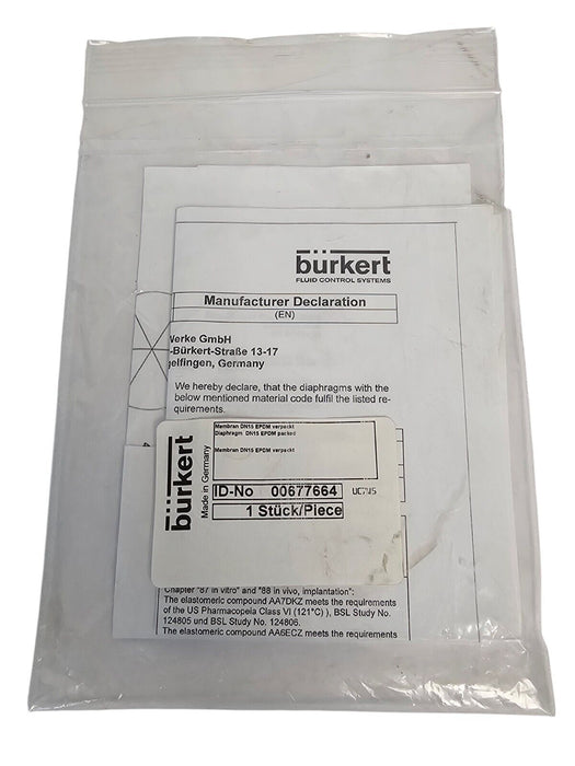 NEW BURKERT 00677664 MEMBRAN DIAPHRAGM 677664 DN15 EPDM