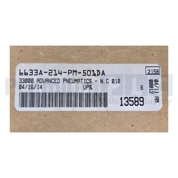 MAC 6633A-214-PM-501DA / 6633A214PM501DA SOLENOID VALVE 24VDC 6W COIL NSFS