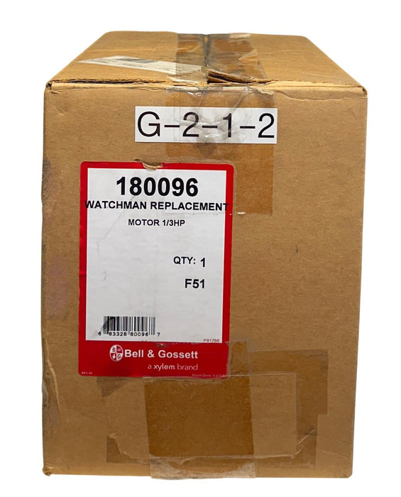 BELL & GOSSETT MARATHON DM0005 / 180096 MATCHMAN REPLACEMENT MOTOR 1/3HP NSMP