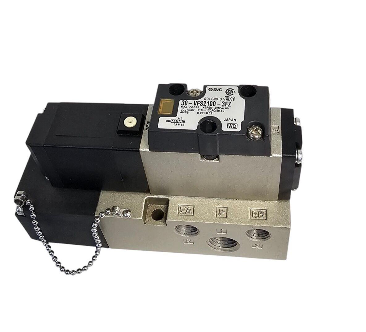 NEW SMC 30-VFS2100-3FZ SOLENOID VALVE SINGLE PLUG-IN BASE MT 30VFS21003FZ