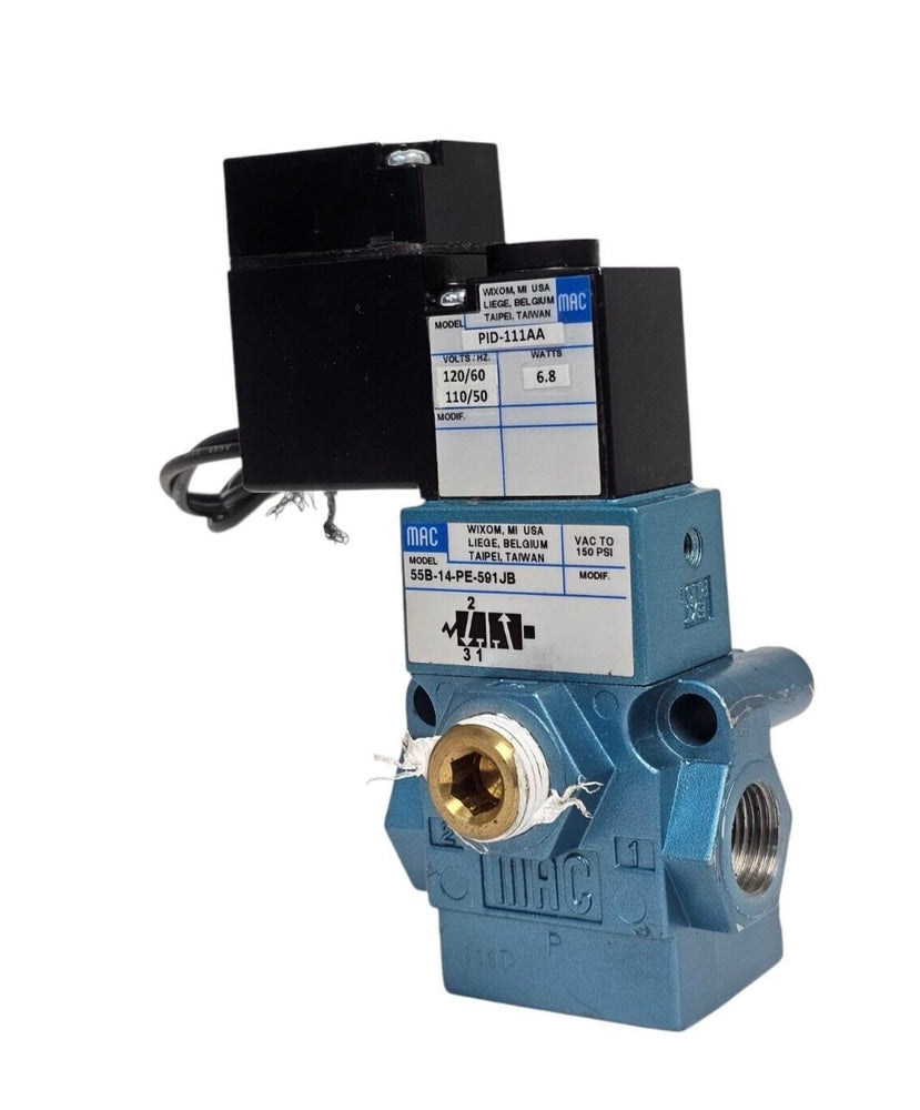 MAC 55B-14-PE-591JB SOLENOID VALVE W/ PID-111AA