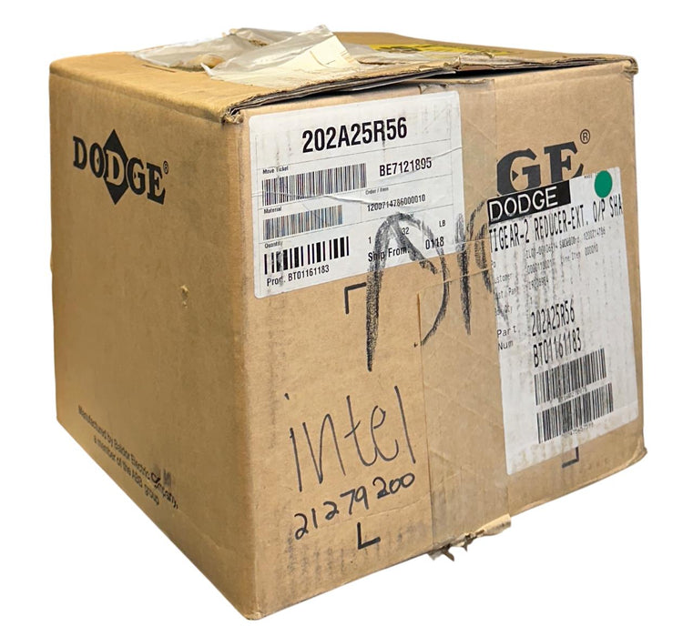 DODGE 202A25R56 TIGEAR-2 REDUCER-EXT O/P SHAFT 25:1 RATIO 1.14HP MAX RIGHT NSMP