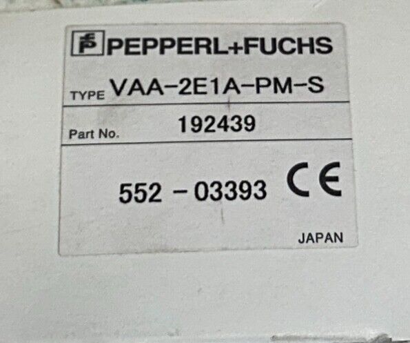 PEPPERL+FUCHS VAA-2E1A-PM-S / 192439 EMERGENCY STOP PUSH BUTTON 26.5-31.6V NSNP