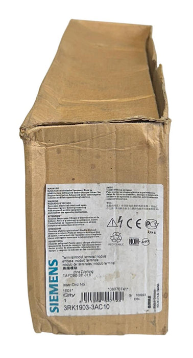 SIEMENS 3RK1903-3AC10 / 3RK19033AC10 TERMINAL MODULE TM-FDS65 65mm NSMP