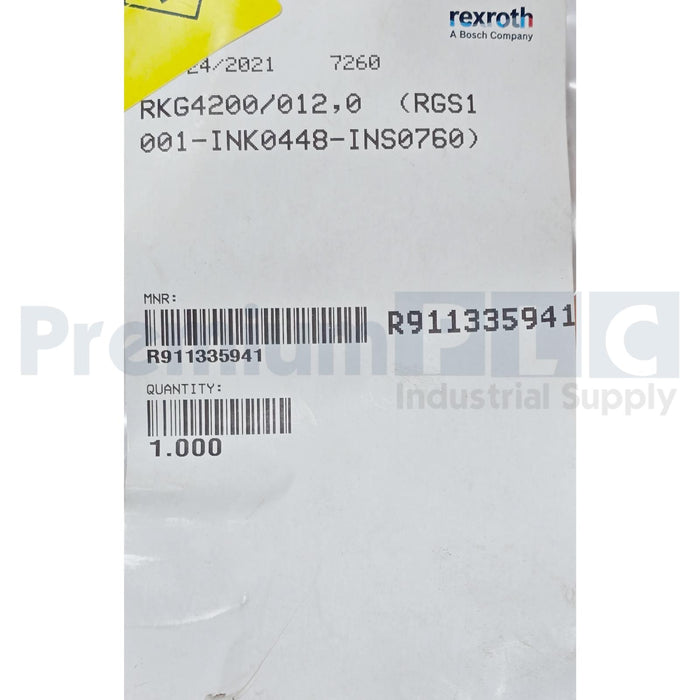 REXROTH INDRAMAT R911335941 - RKG4200/012,0 (RGS1001-REG0013-INS0760) CABLE NSMP