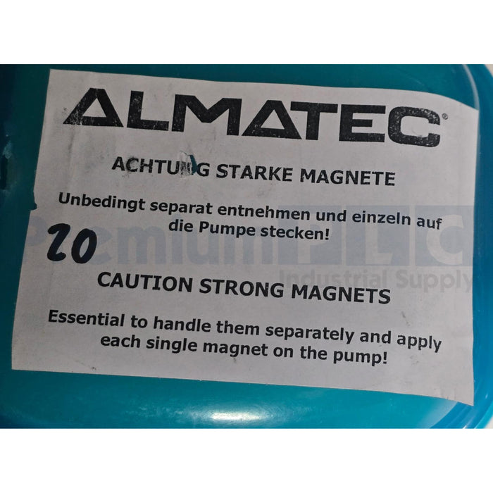 ALMATEC B20BN-T-2-D1 BIOCOR B20 SANITARY DOUBLE DIAPHRAGM PUMP 1" TC 316L NSMP