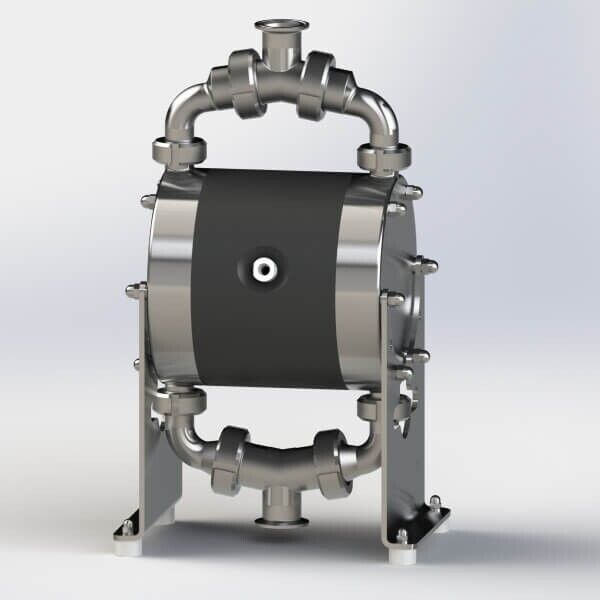 ALMATEC B20BN-T-2-D1 BIOCOR B20 SANITARY DOUBLE DIAPHRAGM PUMP 1" TC 316L NSMP