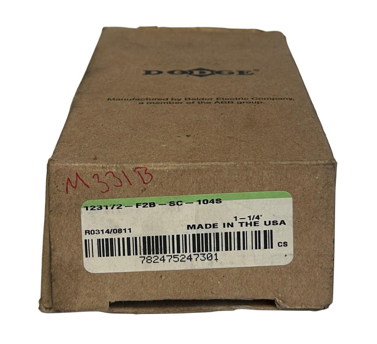 DODGE F2B-SC-104S / 123172 2-BOLT FLANGE MOUNT BALL BEARING 1-1/4'' BORE NSMP