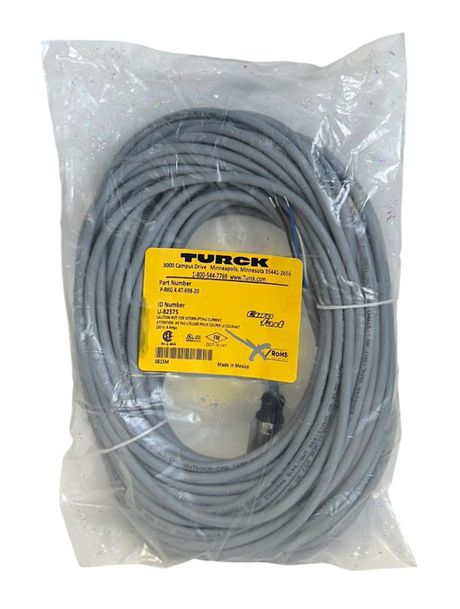 TURCK P-RKG 4.4T-698-20 / U-82575 EUROFAST CORDSET SINGLE-ENDED M12 20M NSFS