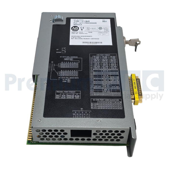 ALLEN BRADLEY 1785-L11B/E PLC-5/11 PROCESSOR MODULE REV. H01 F/W REV. D.1 NSNP
