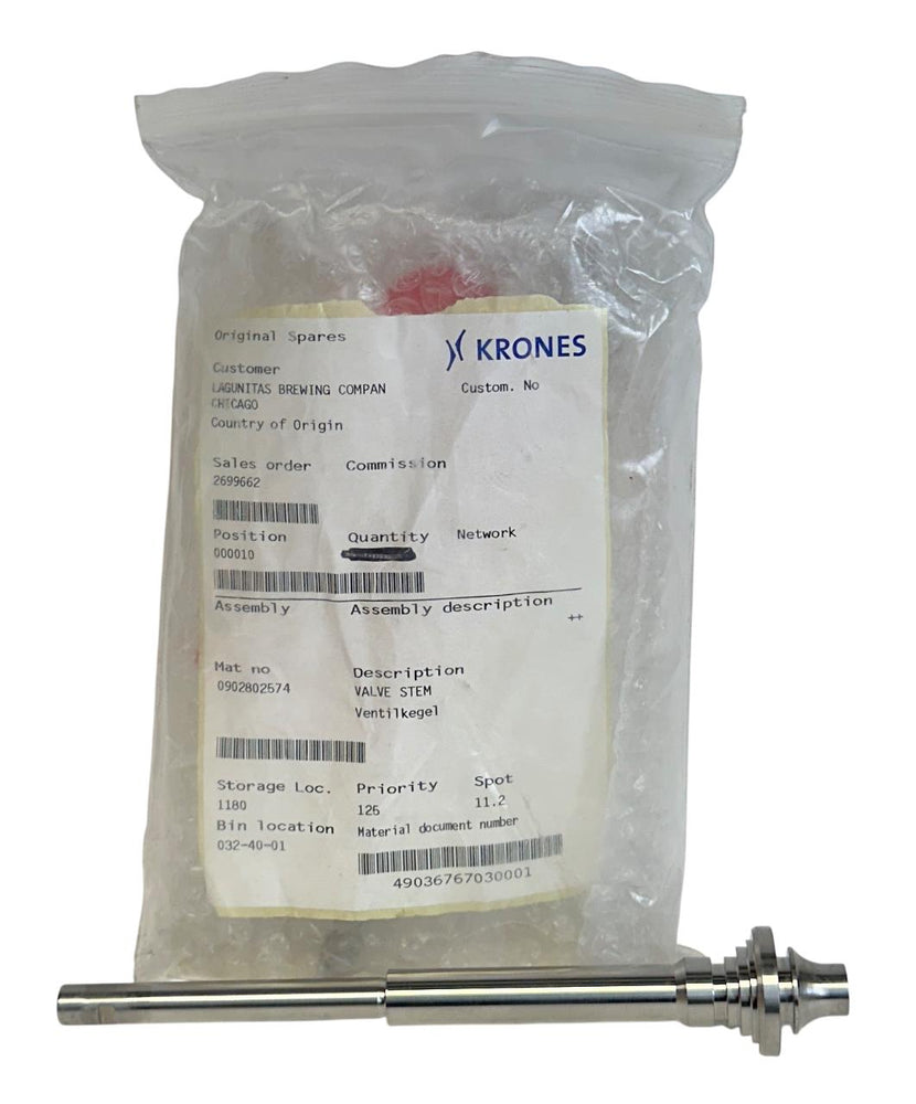 KRONES 0902802574 VALVE STEM OEM SPARE PART STAINLESS NSNP