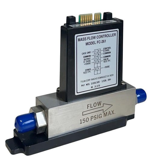 TYLAN FC-261 / FC261 MASS FLOW CONTROLLER 7SLPM GAS O2 150PSIG USNP