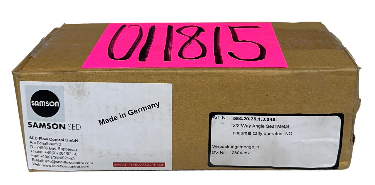 SAMSON SED 584.15.75.1.3.245 / 584157513245 ANGLE SEAT VALVE 2/2 WAY NSMP