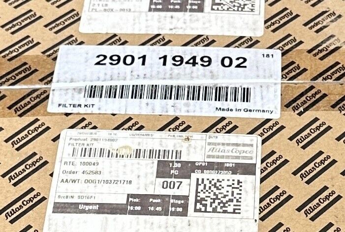 ATLAS COPCO 2901 1949 02 / 2901194902 OEM FILTER KIT 1613 7408 00 NSMP