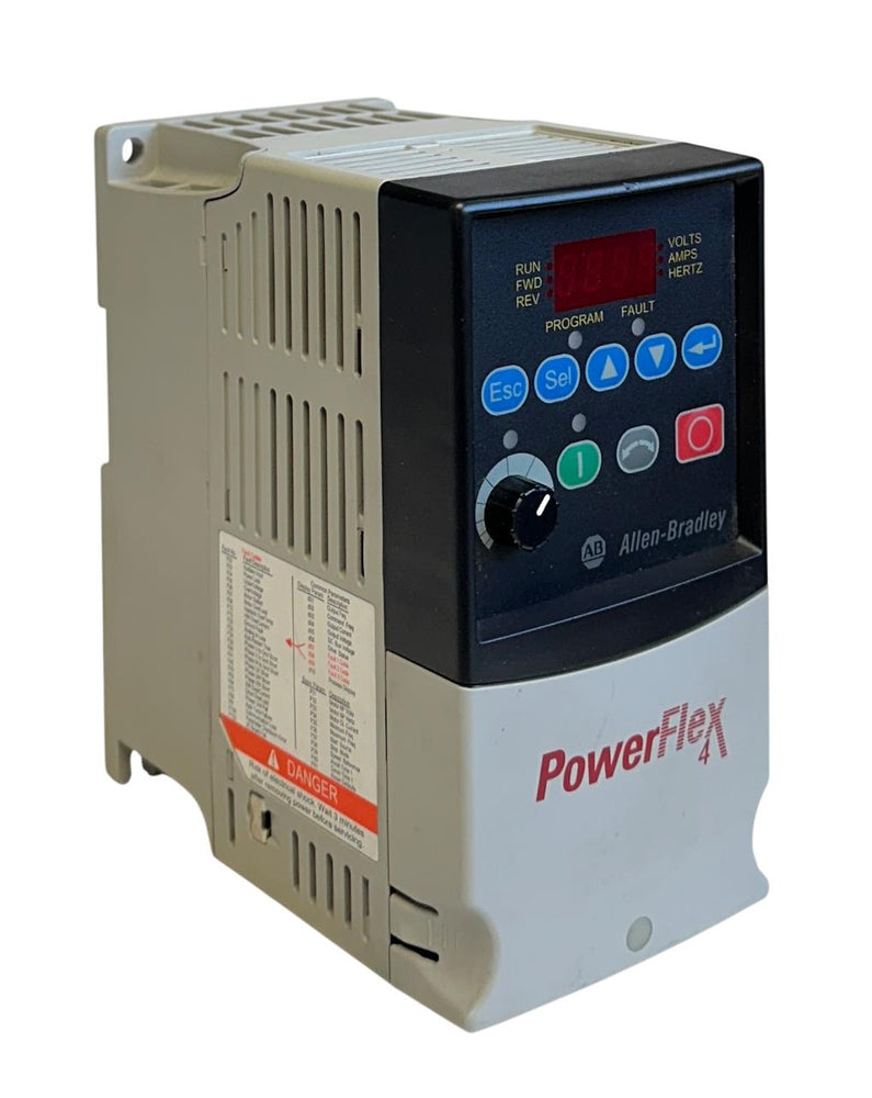 ALLEN BRADLEY 22A-D2P3N104 /A PowerFlex 4 AC DRIVE .75kW/1HP 380-480V VFD USNP