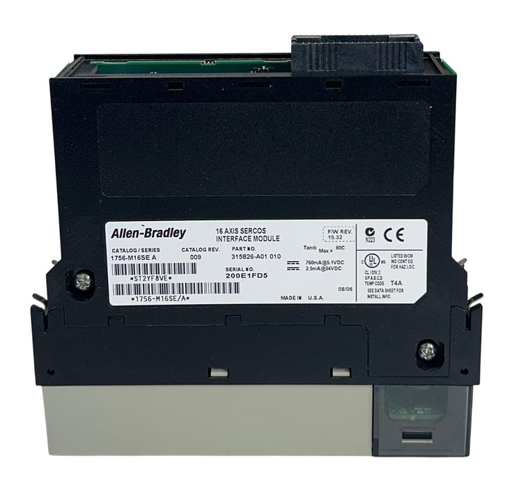 ALLEN BRADLEY 1756-M16SE /A ControlLogix 16-AXIS SERCOS INTERFACE MODULE USNP