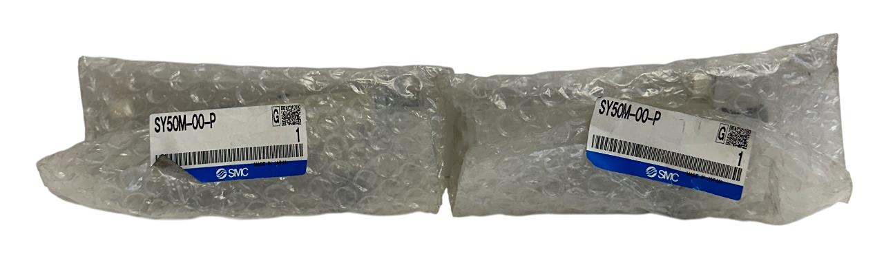 2 SMC SY50M-00-P / SY50M00P PNEUMATIC PRESSURE REGULATORS W/ GAUGE 1-PORT NSMP