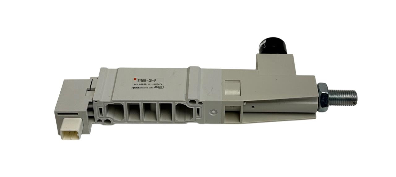 2 SMC SY50M-00-P / SY50M00P PNEUMATIC PRESSURE REGULATORS W/ GAUGE 1-PORT NSMP