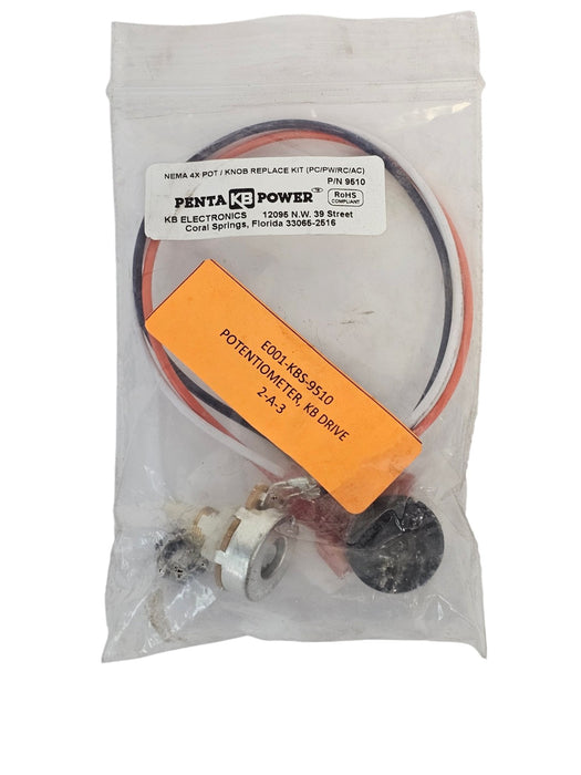 NEW KB ELECTRONICS 9510 NEMA 4X POT/KNOB REPLACE KIT (PC/PW/RC/AC)