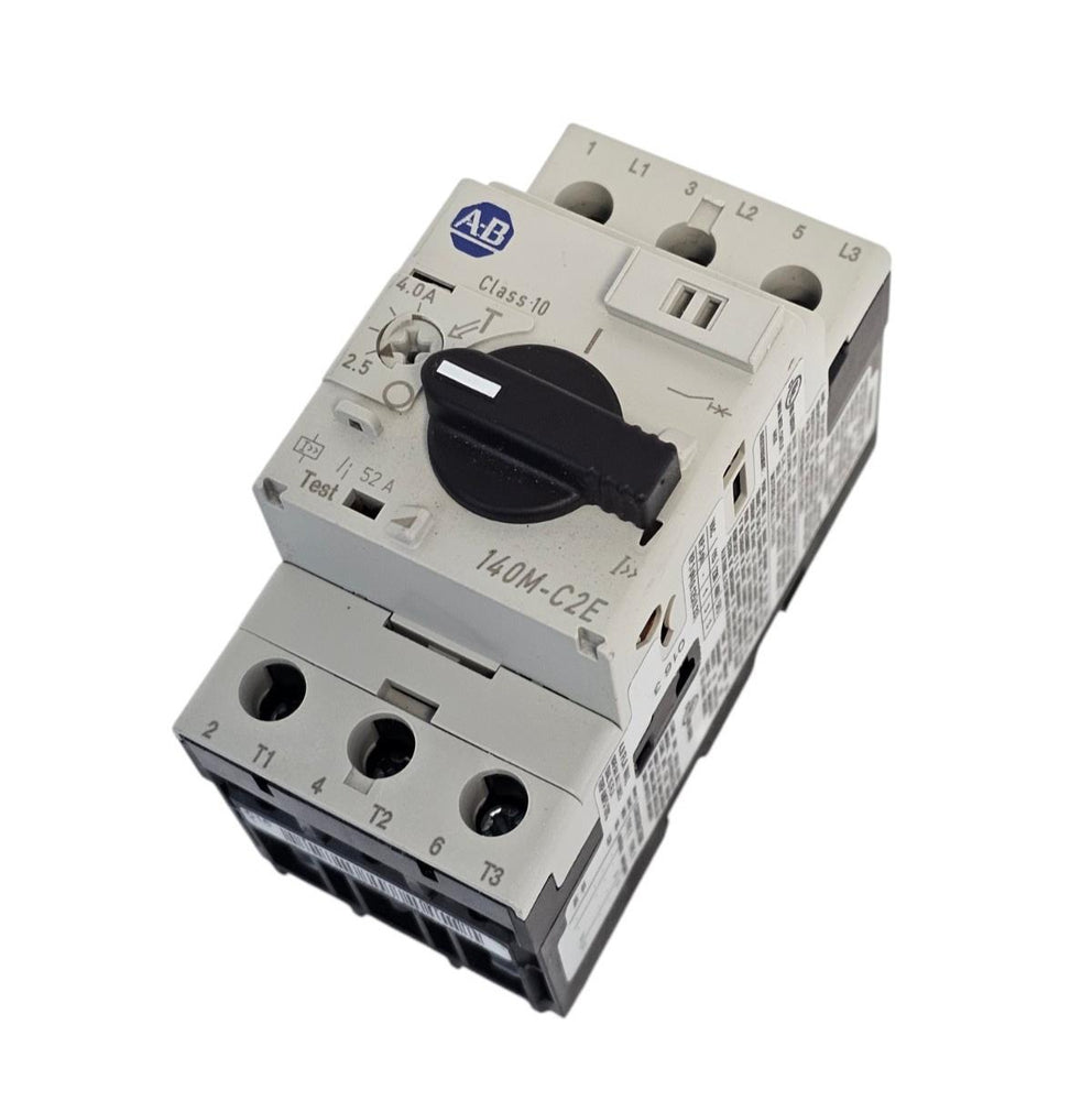 ALLEN BRADLEY 140M-C2E-B40 SER. D CIRCUIT BREAKER 2.5-4 AMP RANGE 140MC2EB40